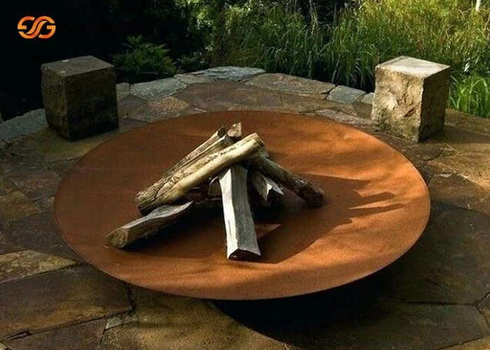 corten steel round metal fire pit corten steel round metal fire pit