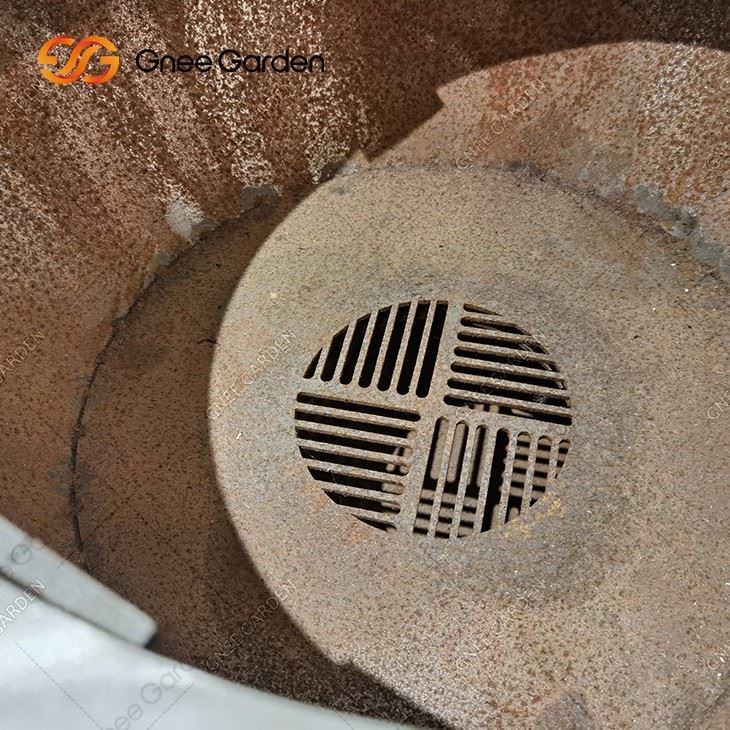 Bbq Grill Corten Round Fire Pit Bowl Barbecue Grill Outdoor Fire Pit