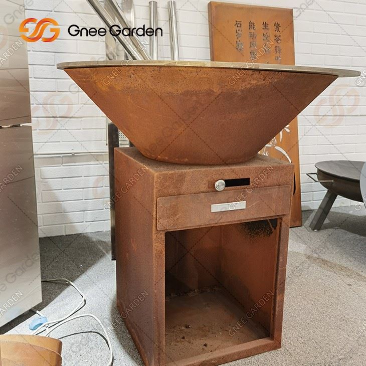 Cheap Wood Burning Metal Corten Steel Fire Pit Barbecue