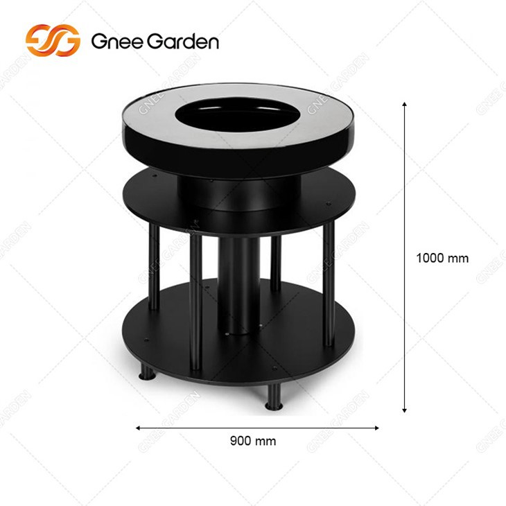 Pwll Tân Rownd Dur Corten Gyda Gril