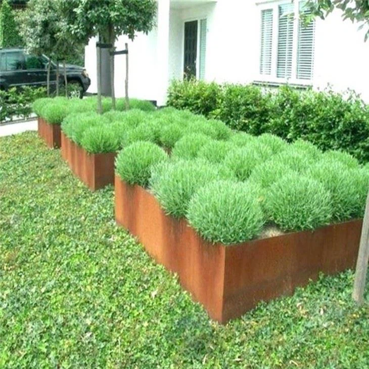 Customized Corten Steel Lawn Edging Garden Bed Grass