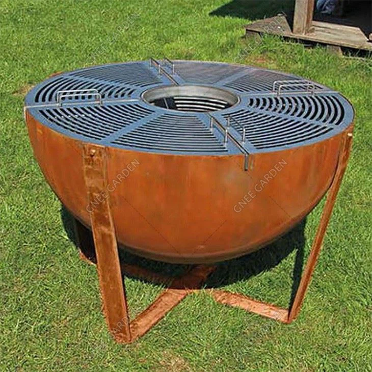 Outdoor Corten Steel Fire Pit BBQ Brazier
