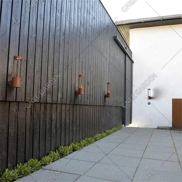 Rust Corten Steel LED Lamp Outdoor Led Garden Bollard Light