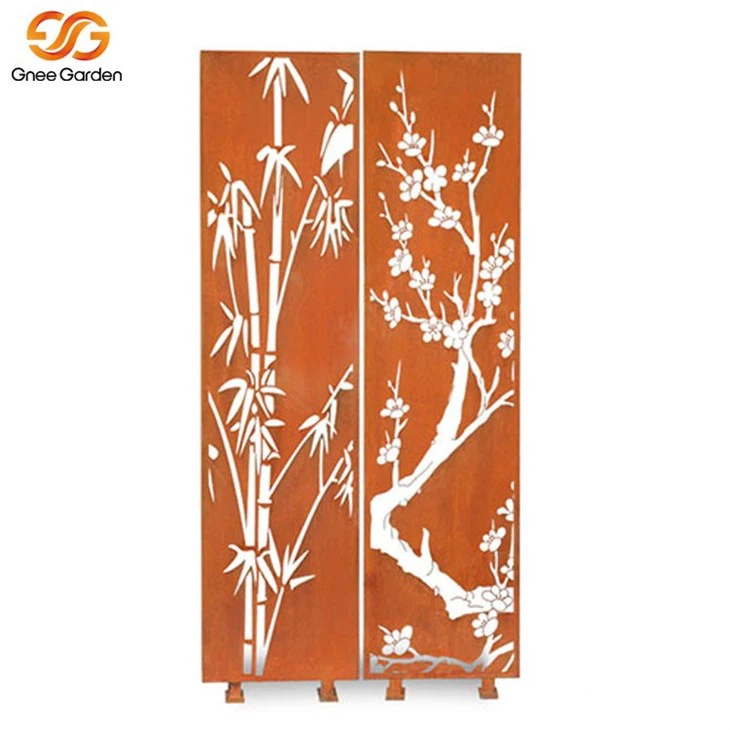 Rusty corten screens privacy steel corten screen2