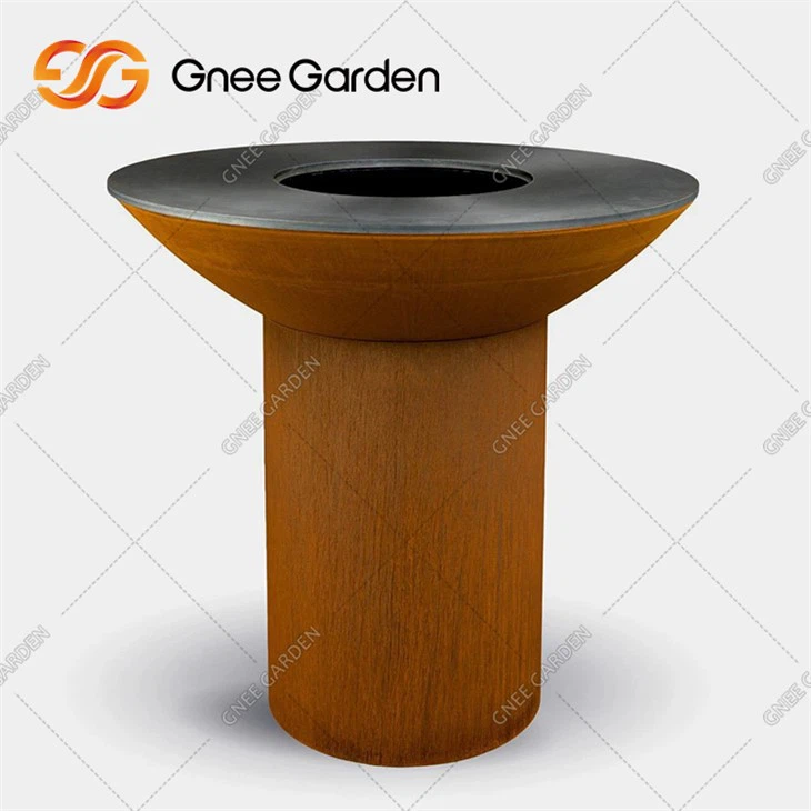 Gwresogydd Triniaeth Rusty Barbeciw Pwll Tân