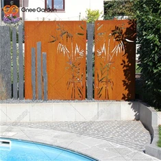 Panel Dur Corten Ar gyfer Ffens Rusty Gardd