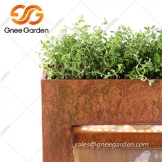 Nodwedd Dŵr Pwll Dur Corten