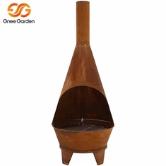 Lle Tân Cludadwy Dur Corten