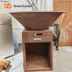 Gril Llosgi Pren Bbq Corten Steel