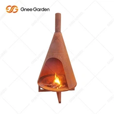 Addurno Awyr Agored Lle Tân Dur Corten