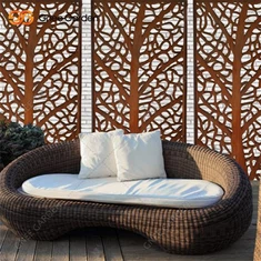 Dyluniad Preifatrwydd Sgrin Dur Corten Addurniadol