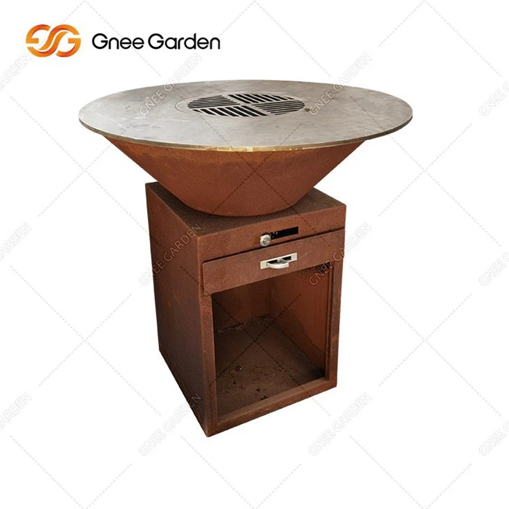 weathering steel japanese bbq grill(3)