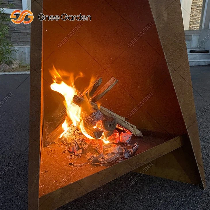 Wood Burning Fireplace Burner Outdoor Backyard