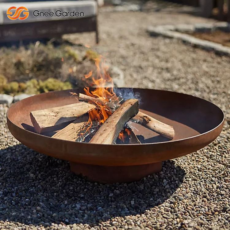 Pwll tân llosgi pren modern corten dur