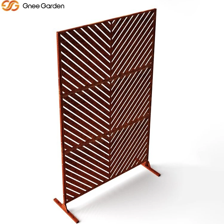 Rustic Corten Steel Outdoor Privacy Screen Rustic Corten Steel Outdoor Privacy Screen