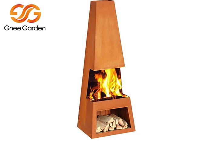 corten steel fireplace corten steel fireplace